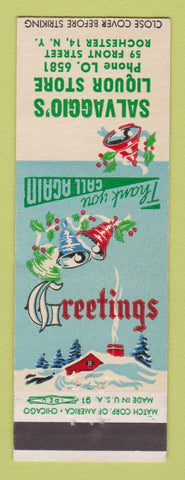 Matchbook Cover - Salvaggio's Liquor Store Rochester NY Christmas