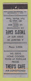 Matchbook Cover - Theo's Cafe Fort Worth TX MERCHANTS WORN