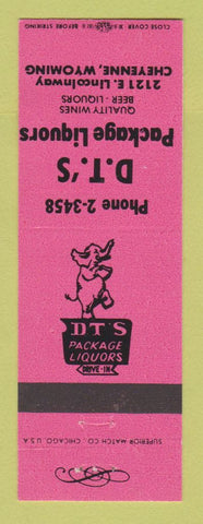 Matchbook Cover - DT's Package Liquor Cheyenne WY