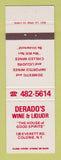Matchbook Cover - Derado's Wine Liquor Colonie NY SAMPLE WEAR