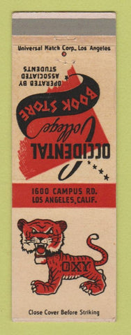 Matchbook Cover - Occidental College Los Angeles CA