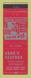 Matchbook Cover - Cook's Seafood Menlo Park CA
