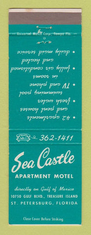 Matchbook Cover - Sea Castle Apartment Hotel St Petersburg FL