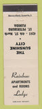 Matchbook Cover - Rainbow Lodge St Petersburg FL