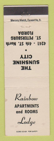 Matchbook Cover - Rainbow Lodge St Petersburg FL