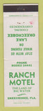 Matchbook Cover - Ranch Motel Okeechobee FL WEAR