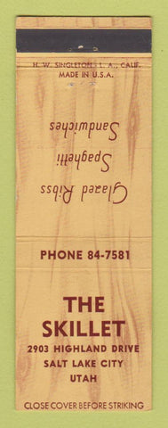 Matchbook Cover - The Skillet Salt Lake City UT restaurant