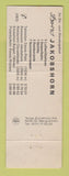 Matchbook Cover - Jakobshorn skiing Switzerland