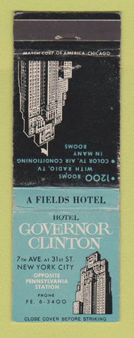 Matchbook Cover - Governor Clinton Hotel New York City WEAR