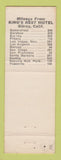 Matchbook Cover - King's Rest Motel Gilroy CA WEAR
