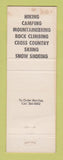 Matchbook Cover - Mountain Shop San Francisco CA camping hiking WEAR
