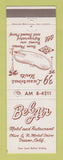 Matchbook Cover - Bel Air Motel Restaurant Fresno CA