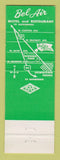 Matchbook Cover - Bel Air Motel Restaurant Fresno CA
