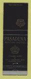 Matchbook Cover - Pasadena Motor Hotel Pasadena CA WEAR