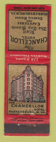 Matchbook Cover - Chancellor Hotel Parkersburg WV WEAR