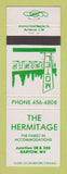 Matchbook Cover - The Hermitage Motel Bartow WV