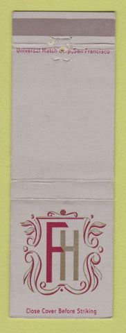 Matchbook Cover - Fielding Hotel San Francisco CA