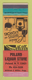Matchbook Cover - Poland Liquor Store Poland NY WORN BACK