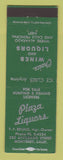 Matchbook Cover - Plaza Liquors Monterey CA WORN BACK