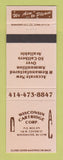 Matchbook Cover - Wisconsin Cartridge Corp ammo guns Whitewater WI