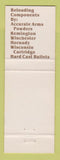 Matchbook Cover - Wisconsin Cartridge Corp ammo guns Whitewater WI