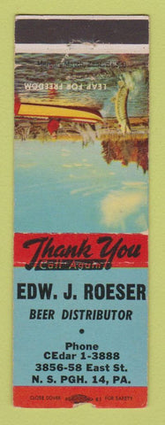 Matchbook Cover - Edw Roeser Beer Distributor Pittsburgh PA