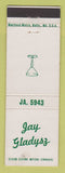Matchbook Cover - Jay Gladysz Liquor North Tonawanda NY WORN BACK