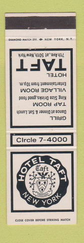 Matchbook Cover - Hotel Taft New York City