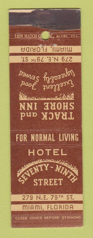 Matchbook Cover - Hotel Seventy Ninth Street Miami FL WEAR