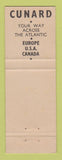 Matchbook Cover - Cunard Cruise Lines