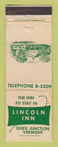 Matchbook Cover - Lincoln Inn Essex Junction VT WEAR