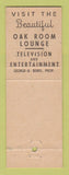 Matchbook Cover - Hotel Brooks Brattleboro VT DD Bean