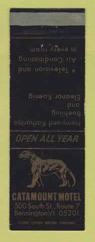 Matchbook Cover - Catamount Motel Bennington VT WEAR