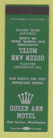Matchbook Cover - Queen Ann Motel Oak Harbor WA