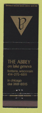 Matchbook Cover - The Abbey Fontana WI