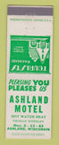 Matchbook Cover - Ashland Motel Ashland WI