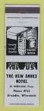 Matchbook Cover - New Annex Hotel Arcadia WI