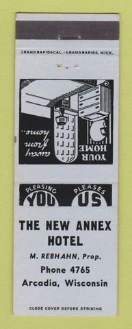 Matchbook Cover - New Annex Hotel Arcadia WI