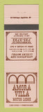 Matchbook Cover - Amora Villa Motor Lodge Appleton WI