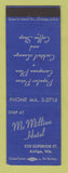 Matchbook Cover - McMillion Hotel Antigo WI
