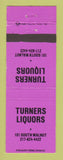 Matchbook Cover - Turners Liquors