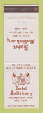 Matchbook Cover - Hotel Salisbury New York City WHITE