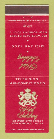 Matchbook Cover - Hotel Salisbury New York City RED