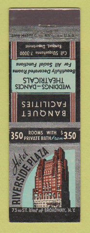 Matchbook Cover - Hotel Riverside Plaza New York City