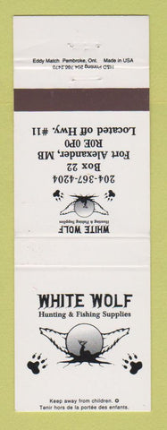 Matchbook Cover - White Wolf Hunting Fishing Supply Fort Alexander MB