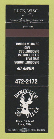 Matchbook Cover - Denucci's 35 Villa Luck WI