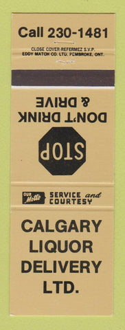 Matchbook Cover - Calgary Liquor AB GOLD