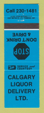 Matchbook Cover - Calgary Liquor AB BLUE