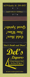 Matchbook Cover - Del's Liquors Commerce City Colorado