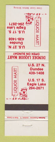 Matchbook Cover - Liquor Mark Dundee Eagle Lake FL